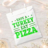grüner Erntedank rette Pizza aus Truthahn Geschenktütchen (Ausgeschnitten)
