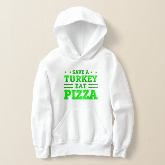 grüner Erntedank rette Pizza aus Truthahn Hoodie (Ablage )