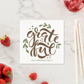 Grüner Erntedank Serviette (Beispiel)