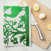 Grüner Erntedank Türkei Blumenküche Handtuch (Viertel Falte)