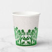 Grüner Erntedank Türkei Blumenpapierkästen Pappbecher (Rechts)