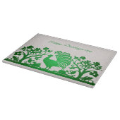 Grüner Erntedank Türkei Blumenzuschnitt Schneidebrett (Ecke)