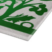 Grüner Erntedank Türkei Blumenzuschnitt Schneidebrett (Ecke)