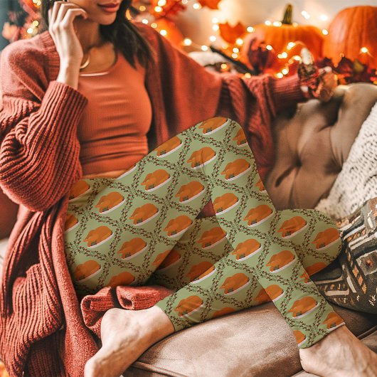Grüner Erntedank Türkei Ferienmuster Leggings
