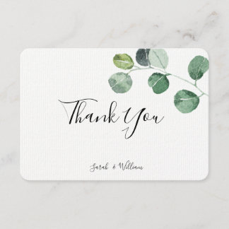 Grüner Eukalyptus danken Ihnen zu kardieren Dankeskarte