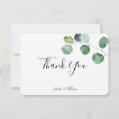 Grüner Eukalyptus danken Ihnen zu kardieren Dankeskarte (Vorderseite)