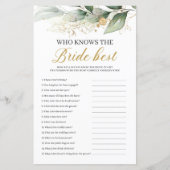 Grüner Eukalyptus, der Brautspiel kennt (Vorderseite)