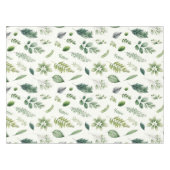 Grüner Eukalyptus Fern Botanische Wasserfarbe Tischdecke (Vorderseite (Horizontal))