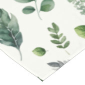 Grüner Eukalyptus Fern Botanische Wasserfarbe Tischdecke (Schrägansicht)