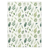 Grüner Eukalyptus Fern Botanische Wasserfarbe Tischdecke (Vorderseite)