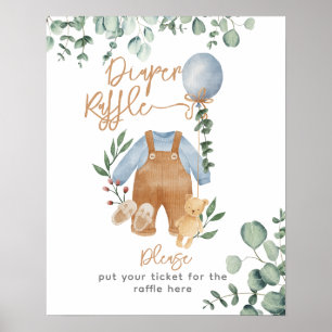 Grüner Eukalyptus frühzeitig abwarten Baby Dusche Poster
