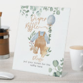 Grüner Eukalyptus frühzeitig abwarten Baby Dusche Sockelschild (In Situ)