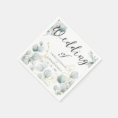 Grüner Eukalyptus-Grüngarten Serviette (Ecke)