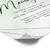 Grüner Eukalyptus in liebendem Erinnerungszeichen Poster (Ecke)