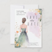 Grüner Eukalyptus Save The Date (Vorderseite)