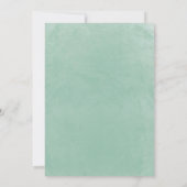 Grüner Eukalyptus und Polterabend aus Baumwolle Einladung (Rückseite)