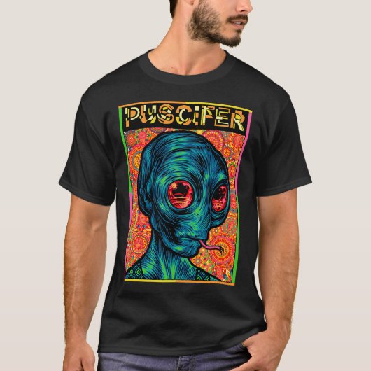grüner ewiger Weltraum-Alien T-Shirt (Vorderseite)