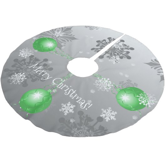Grüner Extravaganter Weihnachtsschmuck Polyester Weihnachtsbaumdecke (Schrägansicht)