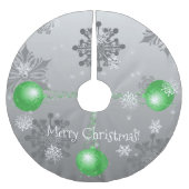 Grüner Extravaganter Weihnachtsschmuck Polyester Weihnachtsbaumdecke (Vorderseite)