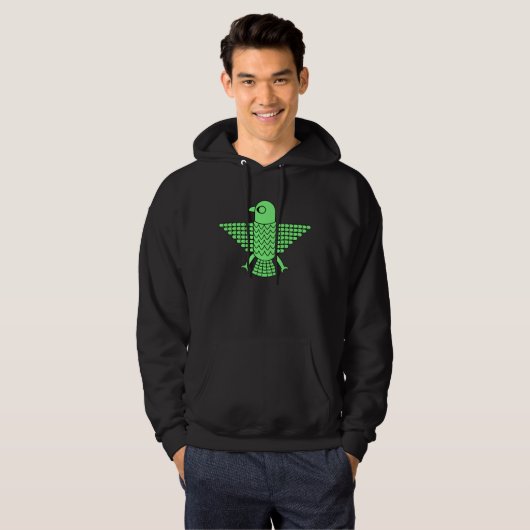 Grüner Falken Hoodie (Vorne ganz)