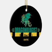 Grüner Fantasiedrache Keramikornament (Rechts)