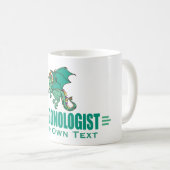 Grüner Fantasy-Drache Kaffeetasse (VorderseiteRechts)