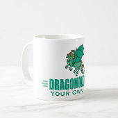 Grüner Fantasy-Drache Kaffeetasse (Vorderseite Links)