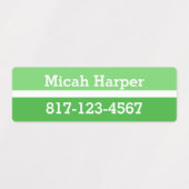 Grüner Farbblock-Adhesiv-Label-Medium-Rechteck Etiketten (Design 2)