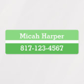 Grüner Farbblock-Adhesiv-Label-Medium-Rechteck Etiketten (Design 1)