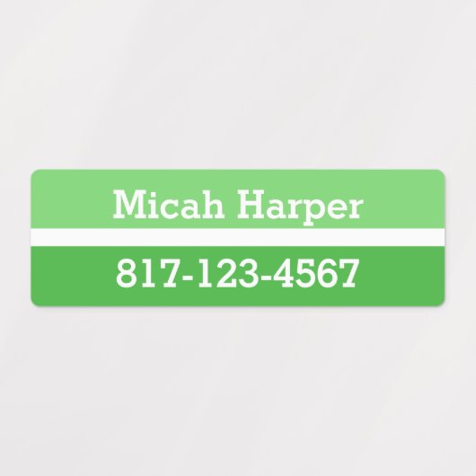 Grüner Farbblock-Adhesiv-Label-Medium-Rechteck Etiketten (Design 1)