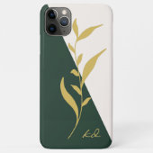 Grüner Farbblock-Monogramm geometrisch abstrakt Case-Mate iPhone Hülle (Rückseite)