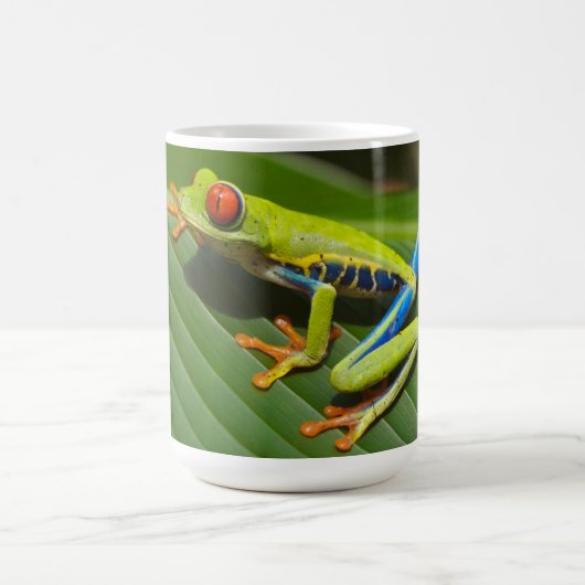 Grüner, farbiger Dschungelbaumfrosch Kaffeetasse (Mittel)