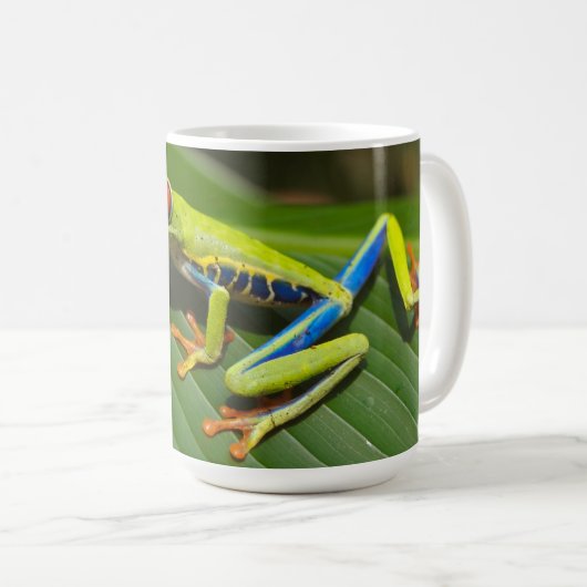 Grüner, farbiger Dschungelbaumfrosch Kaffeetasse (VorderseiteRechts)