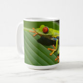 Grüner, farbiger Dschungelbaumfrosch Kaffeetasse (Vorderseite Links)
