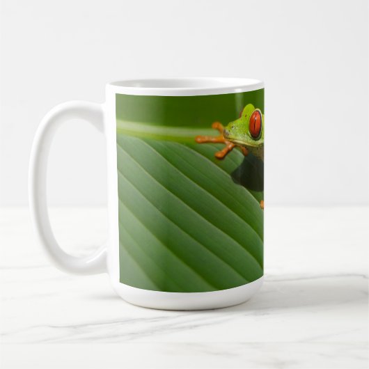 Grüner, farbiger Dschungelbaumfrosch Kaffeetasse (Links)