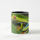Grüner, farbiger Dschungelbaumfrosch Tasse (Zentrum)