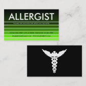 grüner Farbklecks ALLERGOLOGE Visitenkarte (Vorne/Hinten)