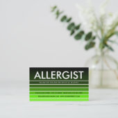 grüner Farbklecks ALLERGOLOGE Visitenkarte (Stehend Vorderseite)