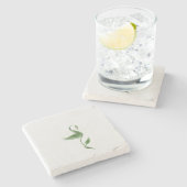 Grüner Farbmagnet Steinuntersetzer (Seitenansicht)