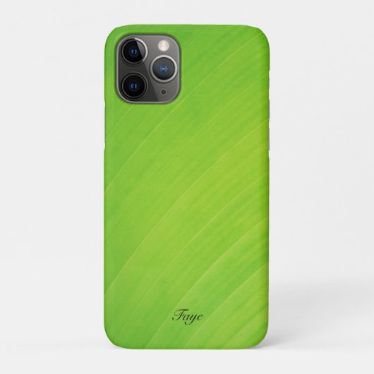 Grüner Farbverlauf Bananenblattstruktur Name Case-Mate iPhone Hülle (Rückseite)