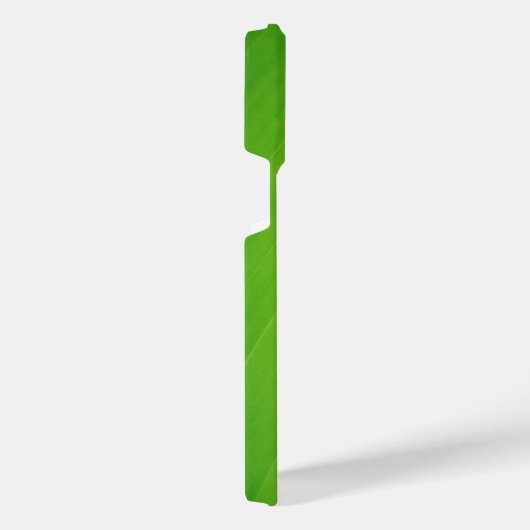 Grüner Farbverlauf Bananenblattstruktur Name iPhone Hülle (Rechte Seite)