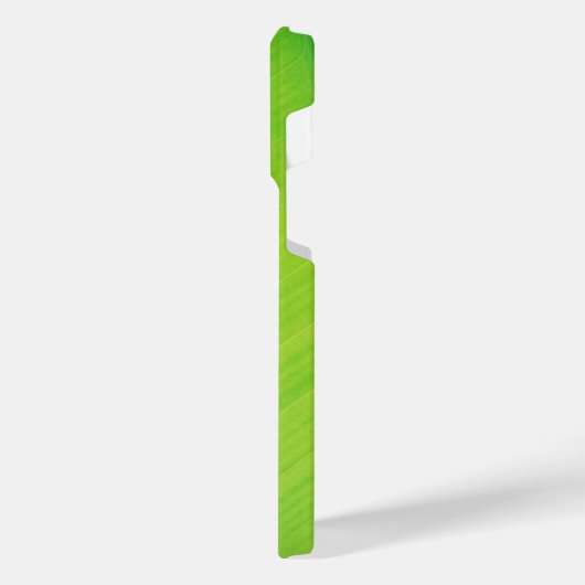 Grüner Farbverlauf Bananenblattstruktur Name iPhone Hülle (Linke Seite)