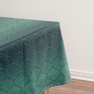Grüner Farbverlauf im Art déco-Stil. Tischdecke