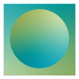 Grüner Farbverlauf Kreis Vignette Abstrakte Gestal Poster