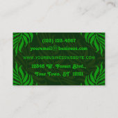 Grüner Farn verlässt Natur umweltsmäßig Visitenkarte (Rückseite)