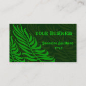 Grüner Farn verlässt Natur umweltsmäßig Visitenkarte (Vorderseite)