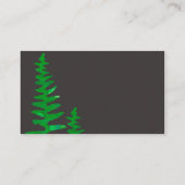 Grüner Farnberufliche Watercolor-Haus Pflanze Visitenkarte (Rückseite)