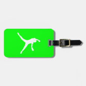 Grüner Fastpitch Silhouette-Gepäck-Umbau Gepäckanhänger (Vorderseite horizontal)