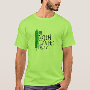 Grüner Feder-Projekt-T - Shirt (gefärbt)