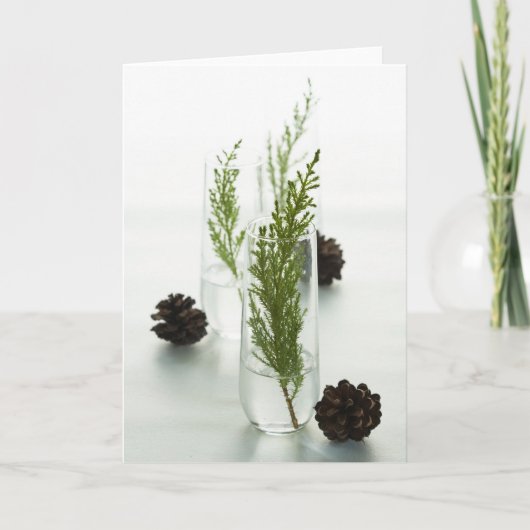 Grüner Feiertag Feiertagskarte (Vorderseite)